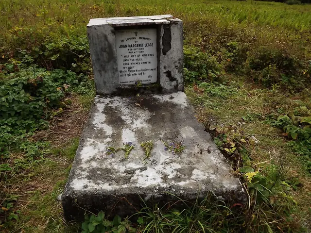 Memorial to botanist Joan Margaret Legge, who died here in 1939